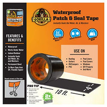 Load image into Gallery viewer, Gorilla Waterproof Patch & Seal Tape 4" x 10' Black, (Pack of 1)