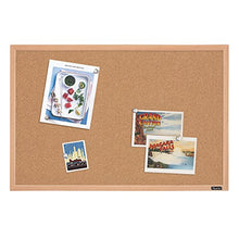Load image into Gallery viewer, Quartet Cork Board Bulletin Board, 23" x 35" Framed Corkboard, Oak Frame, Decorative Hanging Pin Board, Perfect for Office & Home Decor, Home School Message Board or Vision Board (35-380352)