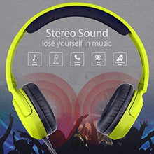 Load image into Gallery viewer, Avantree Superb Sound Wired On Ear Headphones with Microphone, 1.5M / 4.9FT Long Cord with Mic for Adults, Students, Kids, Comfortable Headset for PC Computer, Laptop, Tablet, Phone - 026 Yellow Green