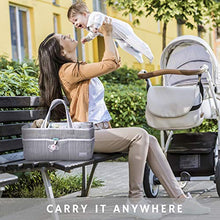 Load image into Gallery viewer, Lily Miles Baby Diaper Caddy - Large Organizer Tote Bag for Infant Boy or Girl - Baby Shower Gift - Nursery Must Haves - Registry Favorites - Collapsible Newborn Caddie Car Travel