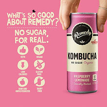 Load image into Gallery viewer, Remedy Kombucha Tea Organic Drink - Sugar Free, Keto, Vegan & Gluten Free - Sparkling Live Cultured, Long-Age Brewed Beverage - 4 Flavor Variety Pack - 8.5 Fl Oz Can, 24-Pack