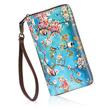 Load image into Gallery viewer, APHISON Wallets for Women RFID Blocking Zipper Purse Card Case Wallet Phone Clutch Cartoon Style Wallet With Wristlet for Ladies/Girls Gift Box 684-0170A