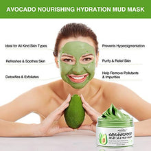 Load image into Gallery viewer, Organic Avocado Vegan Dead Sea Mud Mask Nourishing Hydration Deep Cleansing Relaxing & Hydrating Facial Treatment Blackhead Remover Smooth Skin Green Tea Natural Healing Clay Mask for Face & Body
