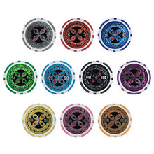 Load image into Gallery viewer, Brybelly Holo Inlay Poker Chips Heavyweight 14-Gram Clay Composite - Pack of 50 ($10 Blue)