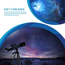 Load image into Gallery viewer, Aomekie Kids Telescope for Adults Astronomy Beginners 70mm Refractor Telescopes with Adjustable 51inch Tripod Phone Adapter Finderscope Erect-Image Diagonal and Moon Filter