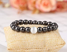 Load image into Gallery viewer, Jstyle 4Pcs Hematite Bead Bracelet for Men Women 8mm Stone Beads Bracelet Elastic Natural Stone Bracelet Bangle