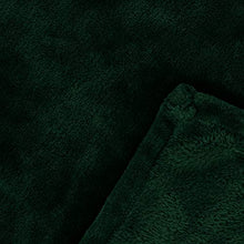 Load image into Gallery viewer, Exclusivo Mezcla Large Flannel Velvet Plush Throw Blanket - 50" x 70" (Forest Green)