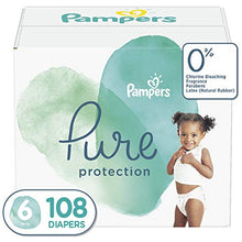 Load image into Gallery viewer, Diapers Size 6, 108 Count - Pampers Pure Protection Disposable Baby Diapers, Hypoallergenic and Unscented Protection, ONE Month Supply