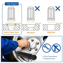 Load image into Gallery viewer, GAsupply 20pcs Black 12x1.5 Lug Nuts, Closed End Acorn Spline Tuner Lug Nuts 1.38" Tall 3/4" Hex Conical/Cone Seat for Aftermarket Wheels, Pack of 20+1 Socket Key