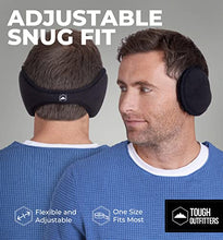 Load image into Gallery viewer, Ear Muffs for Men & Women - Winter Ear Warmers Behind the Head Style - Ear Covers for Cold Weather Black Soft Fleece Earmuffs