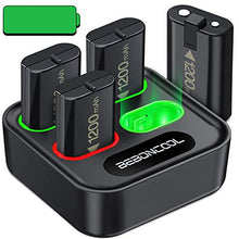 Load image into Gallery viewer, Battery Pack for Xbox One, BEBONCOOL Rechargeable Battery for Xbox One/ One S/ One X/ One Elite Controller, Controller Charger for Xbox One with 4 Pack Batteries Accessories for Xbox One