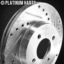 Load image into Gallery viewer, Hart Brakes Front and Rear Brake Rotors Silver Drilled Slotted Heavy Duty Pads Compatible For 2000-2006 Cadillac Escalade, Escalade ESV, Escalade EXT, Chevrolet Avalanche 1500, Silverado 1500