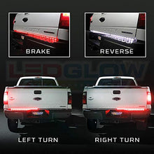Load image into Gallery viewer, LEDGlow 60" Red Tailgate LED Light Bar for Full Size Trucks - Brake, Running, Turn Signals & Hazard Lights - White Reverse Lights - Waterproof - Heavy-Duty Design - Plug & Play Flat 4 Pin Connector