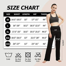 Load image into Gallery viewer, FELEMO Black Bootcut Flare Yoga Pants for Women Loose Fit High Waisted Yoga Sweatpants for Women Bootleg Work Pants Plus Size Maternity Lounge Pants Tummy Control Soft Bootcut Workout Pants Black XXL