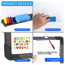 Load image into Gallery viewer, Small Dry Erase Board White Board - 12" X 16" Hanging Magnetic Whiteboard for Wall with Markers and Magnets Personal White Boards for Students Mini Dry Erase Board for Kids Kitchen Grocery List(BLACK)