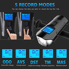 Load image into Gallery viewer, Xinji Bike Light Set with Bicycle Speedometer,USB Rechargeable Bike Computer with Loud Bike Bell,Waterproof Bike Odometer and Tail Light (Black)