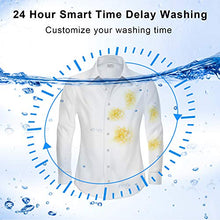 Load image into Gallery viewer, MOOSOO Full-Automatic Washing Machine 0.84 cu.ft/6.6 lbs Portable Compact 2 in 1 Laundry Washer with Drain Pump,8 Programs 3 Water Level,24h Smart Delay Washing with LED Display