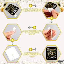 Load image into Gallery viewer, New Years Eve Photo Booth Props 2023 - Pack of 35 | Shiny New Years Photo Booth Props 2023 | New Years Eve Party Supplies 2023 | NYE Decorations 2023 | Happy New Year Decorations 2023, Little DIY