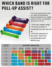 Load image into Gallery viewer, SUNPOW Pull Up Assistance Bands - Set of 5 Resistance Heavy Duty Workout Exercise Crossfit Stretch Fitness Bands Assist Set for Body, Instruction Guide and Carry Bag Included