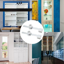 Load image into Gallery viewer, Qjaiune 2 Pack Sliding Glass Door Lock Showcase Display Case Lock, Ratchet Lock Reptile Cage Lock and Key, Vivarium Lock for Drawer Cabinet, Fit Thickness 0.08-0.27 Inch / 2-6mm, Keyed Alike