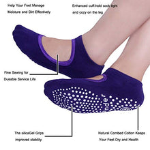 Load image into Gallery viewer, Yoga Socks Non Slip Skid Socks with Grips Pilates Ballet Barre Socks for Women