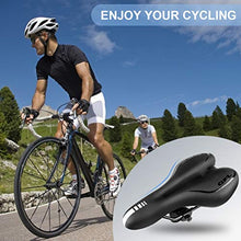 Load image into Gallery viewer, Pioneeryao Professional Bike Seat Gel Mountain Bicycle Seat with Central Relief Zone and Ergonomics Design for Men Women Universal Riding Bike Mountain Bike (Black)