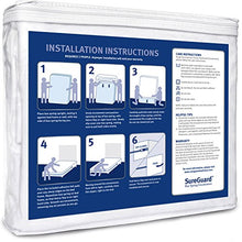 Load image into Gallery viewer, Queen Size SureGuard Box Spring Encasement - 100% Waterproof, Bed Bug Proof, Hypoallergenic - Premium Zippered Six-Sided Cover