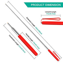 Load image into Gallery viewer, Alcoon 3 Pack Telescopic Teachers Pointer Retractable Handheld Presenter Extendable Classroom Whiteboard Pointer with Lanyard for Teachers, Coach, Presenter, Extends to 39 Inch (Black, Red, Blue)