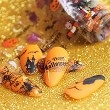 Load image into Gallery viewer, Halloween Nail Art Foils Fall Nail Foil Transfer Stickers, 10Rolls Holographic Nail Foil Decals Nails Art Supplies Halloween Pumpkin Skull Spider Web Ghost Design Sticker for Manicure Tips Decorations