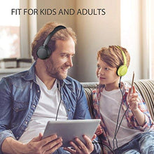 Load image into Gallery viewer, Avantree Superb Sound Wired On Ear Headphones with Microphone, 1.5M / 4.9FT Long Cord with Mic for Adults, Students, Kids, Comfortable Headset for PC Computer, Laptop, Tablet, Phone - 026 Yellow Green