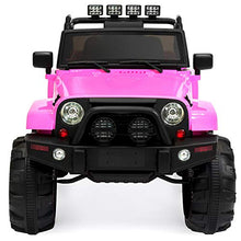 Load image into Gallery viewer, Best Choice Products Kids 12V Ride On Truck w/ Remote Control, 3 Speeds, LED Lights, AUX, Pink