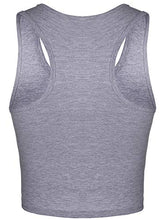 Load image into Gallery viewer, 4 Pieces Basic Crop Tank Tops Sleeveless Racerback Crop Sport Cotton Top for Women (Black, White, Dark Grey, Navy Blue, Medium)