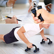 Load image into Gallery viewer, TOMSHOO 5-in-1 AB Wheel Roller Kit AB Roller Pro with Push-UP Bar, Hand Griper, Jump Rope and Knee Pad - Portable Equipment for Home Exercise, Workout (Upgraded Version)