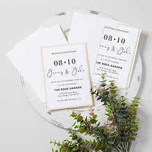 Load image into Gallery viewer, Avery Invitation Cards, Matte White with Metallic Gold Borders, 5" x 7", 30 Cards and Envelopes (3325)
