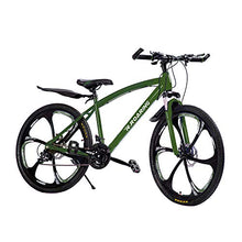 Load image into Gallery viewer, HGmart Mountain Bike 21 Speed Double Disc Brake 26-inch Wheels 6 Spoke Bicycle Front Suspension MTB for Adult or Teens, DarkGreen