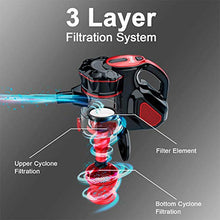 Load image into Gallery viewer, INSE Vacuum Cleaner Corded I5 Stick Vacuum Cleaner 18KPA Powerful Suction 600W Motor Multipurpose 3 in 1 Vacuum Cleaner Corded Red
