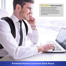 Load image into Gallery viewer, Posture Corrector For Men And Women - USA Patented Design - Adjustable Upper Back Brace For Clavicle Support and Providing Pain Relief From Neck, Back and Shoulder (Universal)