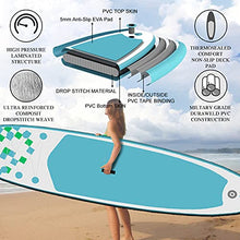 Load image into Gallery viewer, EDOSTORY Inflatable Stand Up Paddle Board (10'6 x 31.5'' x 6'') with Accessories Carry Bag, Wide Stance, Bottom Fin for Paddling, Non-Slip Deck, Surf Control, Youth & Adult Standing Boat A