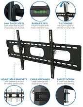 Load image into Gallery viewer, Mount-It! Low-Profile Tilting TV Mount | Flush Mount TV Bracket Wide | Ultra-Thin TV Mount with Tilt for 42-70 in. Screen TVs | VESA Compatibility up to 850x450 | 220 lbs. Capacity