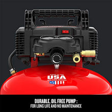 Load image into Gallery viewer, CRAFTSMAN Air Compressor, 6 Gallon, Pancake, Oil-Free with 13 Piece Accessory Kit (CMEC6150K)
