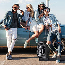 Load image into Gallery viewer, QFX Portable Bluetooth Speaker - PBX-61081BT SI Silver - Outdoor Party Aux Wireless with Built-in 8” Subwoofer