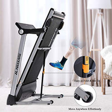 Load image into Gallery viewer, MaxKare Folding Treadmill Electric Motorized Running Machine with 15 Pre-Set Programs 2.5HP Power 8.5 MPH Max Speed White LED Display and Mobile Phone & Water Bottle Holder for Indoor Exercise