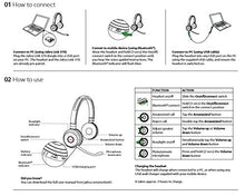 Load image into Gallery viewer, Jabra Evolve 65 UC Wireless Headset, Stereo – Includes Link 370 USB Adapter – Bluetooth Headset with Industry-Leading Wireless Performance, Passive Noise Cancellation, All Day Battery, Stereo Speaker, Model: 6599-829-409