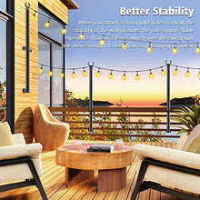 Load image into Gallery viewer, Beizelte 2 Pack 4 Ft Hangingfor String Light Poles with Fixing Clips and Suspended Base,Freestanding Outdoor Light Poles for Deck Bistro