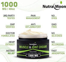 Load image into Gallery viewer, Hemp Pain Relief Cream Organic Hemp + MSM + Arnica + Coconut Oil Relieve Muscle, Joint & Arthritis Pain Hemp Cream for Pain 4oz