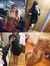Load image into Gallery viewer, BOMBAX Women Sparky Sequin Cocktail Midi Party Dress Long Sleeve Bodycon Evening Clubwear Pink