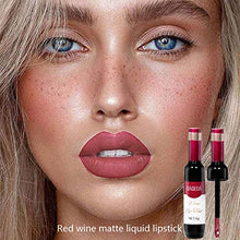 Load image into Gallery viewer, DAGEDA 6Pcs Wine Lip Tint, Matte Lipstick Lip Stain Set Long Lasting Waterproof Lip Stain Set, 6 Colors Velvety Liquid Wine Bottle Lip Gloss, Non-stick Cup Lip Makeup Gift Kit for Girls Women(B Set