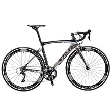 Load image into Gallery viewer, SAVADECK Carbon Road Bike, Warwinds3.0 700C Carbon Fiber Racing Bicycle with SORA 18 Speed Derailleur System and Double V Brake (Grey, 54cm)