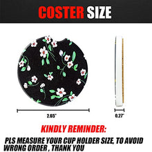 Load image into Gallery viewer, Yeeper Absorbent Ceramic Car Coasters for Cup Holder - Set of 2 Pack, Ceramic Stone with A Finger Notch for Easy Removal of Auto Cup Holder Coaster, Car Decor Accessories, Mandala