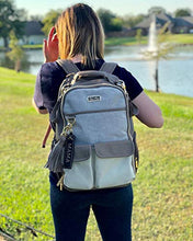 Load image into Gallery viewer, Itzy Ritzy Diaper Bag Backpack – Large Capacity Boss Backpack Diaper Bag Featuring Bottle Pockets, Changing Pad, Stroller Clips and Comfortable Backpack Straps, Vanilla Latte